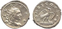ANCIENT COINS, ROMAN IMPERIAL COINS, Titus (AD 79-81) Divus Titus, Antoninianus, 4.22g, Milan, AD 250-251, consecration issue, struck under Trajan Decius, DIVO TITO, radiate bust right, rev CONSECRATI