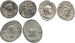 ANCIENT COINS, ROMAN IMPERIAL COINS, Valerian I (AD 253-260) Valerian I, Antoninianus, 3.75g, Viminacium AD 253, radiate, draped and cuirassed bust right, rev VICTORIA GERMANICA, Victory standing (RIC