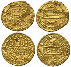 ISLAMIC COINS, Aghlabid, Ahmad (242-249h), Gold Dinar, 246h, 4.12g (A 444); Muhammad II (250-261h), Gold Dinar, 258h, 4.14g (A 446). First with file-marks on edge, good fine, the second with reverse f
