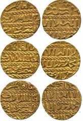 ISLAMIC COINS, Burji Mamluk, al-Ashraf Barsbay, Ashrafis (3), al-Qahira, dates off flan (A 998). Good very fine. (3) Estimate: £150-200