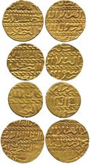 ISLAMIC COINS, Burji Mamluk, al-Ashraf Barsbay, Ashrafis (4), mint and/or date unclear or off flan (A 998). Fine to good very fine. (4) Estimate: £150-200