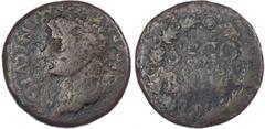 Coins Ancient Rome Caligula (AD 37-41) AE As, Segobriga, 10.85g. Laureate head of Caligula left. Rev. SEGO/BRIGA within a laurel wreath. (RPC 476). Good. Somewhat corroded.