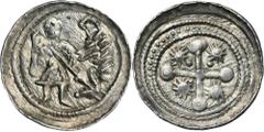 PREMIUM POLISH COINS AND MEDALS Boleslaw III Wrymouth, DenariusUndated denarius, ca. 1120-ca. 1136.Obverse: knight piercing a dragon's head with a spearReverse: in a triple border a cross with arms en