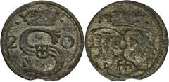 POLISH COINS Sigismund III Vasa, Denarius Krakau 1620 - VERY RAREBardzo rzadki denar z datą 1620.Ładnie zachowany egzemplarz, szczególnie jak na ten typ emisji.Egzemplarz pochodzący z Aukcji WCN, gdzi