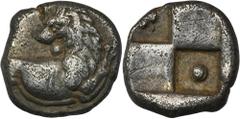 ANCIENT COINS Greece, Thracian Chersonesos, HemidrachmGreece Thracian Chersonesos, Hemidrachm 386-338 BCObverse: forepart of lion to right, head revertedReverse: quadripartite incuse square with alter
