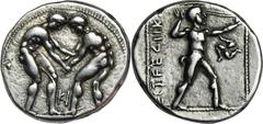 ANCIENT COINS Greece, Pamphylia, Aspendos, StaterFrom the David Redman Collection, collector's ticket included. Ex collection of a Southern Pathologist, Classical Numismatic Group, Electronic Auction 