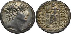 ANCIENT COINS Greece, Seleukid Empire, Philip I Philadelphos, TetradrachmIridescent tone. GreeceSeleucids, Philip I Philadelphos (145-139 BC and 129-125 BC), Tetradrachm 88-87 BC, Antioch mint Obverse