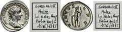 ANCIENT COINS Roman Imperial, Gordian III, AntoninianusNice iridescent tone. Roman ImperialGordian III (238-244), Antoninianus 238-239, Rome mint Obverse: radiate, draped and cuirassed bust rightIMP G