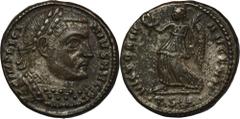 ANCIENT COINS Roman Imperial, Licinius I, Follis - RARELarge amounts of surface silvering. Roman ImperialLicinius I (308-324), Follis 319, Thessalonica mintObverse: laurate, cuirassed bust right IMP L