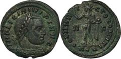 ANCIENT COINS Roman Imperial, Licinius I, FollisRoman ImperialLicinius I (308-324), Follis 314, Rome mintObverse: laurate head right IMP LICINIVS P F AVGReverse: Sol standing left, chlamys across left