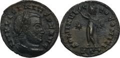 ANCIENT COINS Roman Imperial, Licinius I, Follis - RARERoman ImperialLicinius I (308-324), Follis 314, Ticinum mintObverse: laurate head right IMP LIC LICINIVS P F AVGReverse: Sol standing left, chlam