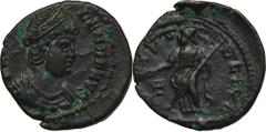 ANCIENT COINS Roman Imperial, Helena, Follis Roman ImperialHelena, Follis 337-340, Trier mintObverse: diademed, mantled bust right, wearing necklaceFL IVL HELENA AVGVSTAReverse: Pax standing left hold
