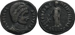 ANCIENT COINS Roman Imperial, Helena Augusta, Follis - RAREHelena's rare follis, rarity index in RIC - R4. Roman ImperialHelena Augusta (325-329, mother of Constantine), Follis 325-326, Antioch mintOb