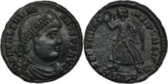 ANCIENT COINS Roman Imperial, Valentinian I, FollisRoman ImperialValentinian I (364-375), Follis 364-367, Siscia mintObverse: pearl diademed, draped, cuirassed bust right D N VALENTINIANVS P F AVGReve