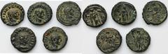 ANCIENT COINS Set, Rome Provincial, Egypt, Alexandria, Tetradrachm (5 pcs.)Set of five pieces of tetradrachms. Zestaw pięciu sztuk tetradrachm bilonowych. ANCIENT ANTIKE античный Lots ancient