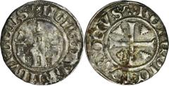 EUROPEAN MEDIEVAL Germany, City of Hamburg, 1 Witten (4 Pfennig)Issue of Free Hanseatic City of Hamburg, dated to 1350-1379.Obverse: cathedral towersMONЄTA hAMBVRGЄnSReverse: cross pattée, nettles in 