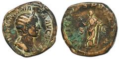 ANCIENT COINS Roman Imperial, Julia Mamea, SestertiusRoman ImperialJulia Domna (wife of Septimius Severus, 193-217), Sestertius 222-235, Rome mint Obverse: diademed and draped bust rightIVLIA MAMAEA A