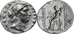ANCIENT COINS Greece, Seleukid Empire, Demetrius I Soter, TetradrachmGreeceSeleucids, Demetrius I Soter (162-150 BC), Tetradrachm 162-154 BC, Antioch mint Obverse: diademed head right within laurel wr