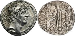 ANCIENT COINS Greece, Seleukid Empire, Philip I Philadelphos, TetradrachmGreece Seleucids, Philip I Philadelphos (95-83 BC), Tetradrachm 88-87 BC, Antioch mint Obverse: diademed head right Reverse: Ze