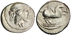 ANCIENT COINS Roman Republic, Titius, DenariusNice denarius minted in Rome in 90 BC by one of the monetary triumvirs, Quintus Titius. The offered denarius was minted after the first victories in the s