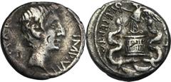ANCIENT COINS Roman Imperial, Octavian Augustus, QuinariusInteresting Octavian's Augustus quinarius commemorated captured the province from the forces of Mark Antony. Roman Imperial Octavian Augustus 