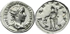 ANCIENT COINS Roman Imperial, Gordian III, AntoninianusRoman ImperialGordian III (238-244), Antoninianus 240, Rome mint Obverse: radiate, draped and cuirassed bust rightIMP CAES M ANT GORDIANVS AVGRev