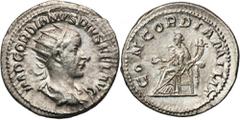 ANCIENT COINS Roman Imperial, Gordian III, AntoninianusRoman ImperialGordian III (238-244), Antoninianus 240, Rome mint Obverse: radiate, draped and cuirassed bust rightIMP GORDIANVS PIVS FEL AVGRever
