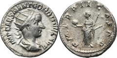 ANCIENT COINS Roman Imperial, Gordian III, AntoninianusRoman ImperialGordian III (238-244), Antoninianus 239-240, Rome mint Obverse: radiate, draped and cuirassed bust rightIMP CAES M ANT GORDIANVS AV