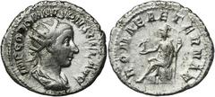 ANCIENT COINS Roman Imperial, Gordian III, AntoninianusRoman ImperialGordian III (238-244), Antoninianus 240, Rome mint Obverse: radiate, draped and cuirassed bust rightIMP GORDIANVS PIVS FEL AVGRever