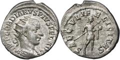 ANCIENT COINS Roman Imperial, Gordian III, AntoninianusRoman ImperialGordian III (238-244), Antoninianus 242-244, Antiochia mint Obverse: radiate, draped and cuirassed bust rightIMP GORDIANVS PIVS FEL