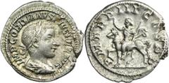 ANCIENT COINS Roman Imperial, Gordian III, DenariusRoman ImperialGordian III (238-244), Denarius 240, Rome mint Obverse: laureate, draped and cuirassed bust rightIMP GORDIANVS PIVS FEL AVGReverse: Emp