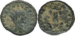 ANCIENT COINS Roman Imperial, Claudius II Gothicus, Antoninianus - VERY RARECoin commemorating the victory of Claudius over the Goths in the Battle of Naissus, after which he received the nickname 'Go