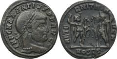 ANCIENT COINS Roman Imperial, Maxentius, FollisRoman ImperialMaxentius (306-312), Follis 309-312, Ostia mintObverse: laureate head rightIMP C MAXENTIVS PF AVG Reverse: Castor and Pollux facing one ano