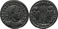 ANCIENT COINS Roman Imperial, Constantine II, Follis - RARERare follis, R2 in the Roman Imperial Coinage catalogue. Roman ImperialConstantine II (337–340) - as Caesar 317–337, Follis 330–335, Heraclea