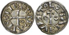 EUROPEAN MEDIEVAL France, County of Toulouse, Bertrand, Denier Toulouse undated - RARERare denier of the Count of Toulouse, Bertrand, dated 1106-1112. France, County of Toulouse, Bertrand (1105-1112),