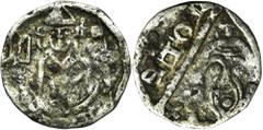 EUROPEAN MEDIEVAL Germany, Bishopric of Münster, Everhard von Diest, Pfennig undatedGermany, Bishopric of Münster, Everhard von Diest (1275-1301), Pfennig undatedObverse: bishop in a miter facing forw