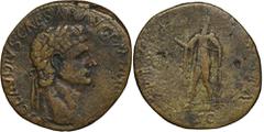 ANCIENT COINS Roman Imperial, Claudius, Sestertius - IMITATIONBarbaric imitation of sestertius minted by Claudius. Roman Imperial Claudius (41-54), As 50-54, Gallic mint Obverse: laureate head rightTI