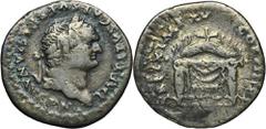 ANCIENT COINS Roman Imperial, Titus, DenariusRoman Imperial Titus (79-81), Denarius 80, Rome mint Obverse: laureate head right IMP TITVS CAES VESPASIAN AVG P M Reverse: Square seat drapedTR P IX IMP X