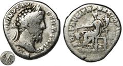 ANCIENT COINS Roman Imperial, Marcus Aurelius, Denarius - ex. Antoni RyszardDenarius of Marcus Aurelius from the famous collection of Antoni Ryszard with A.R. initials.Roman Imperial Marcus Aurelius (