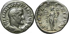 ANCIENT COINS Roman Imperial, Maximinus I Thrax, DenariusRoman Imperial Maximinus I Thrax (235-238), Denarius 236-238, Rome mint Obverse: laureate, draped and cuirassed bust right IMP MAXIMINVS PIVS A