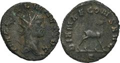 ANCIENT COINS Roman Imperial, Gallienus, AntoninianusRoman Imperial Gallienus (253-268), Antoninianus 260-268, Rome mintObverse: radiate head right IMP GALLIENVS AVGReverse: doe walking right, E in ex