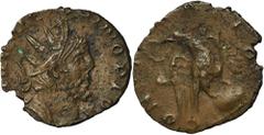 ANCIENT COINS Roman Imperial, Victorinus, Antoninianus - RARERare antoninianus of Gallic usurper Victorinus, minted in his Rhine capital, Colonia Agrippina (today's Cologne). Coins of Victorinus, the 