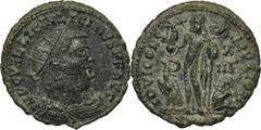 ANCIENT COINS Roman Imperial, Licinius I, FollisRare follis of Licinius I.R1 in Roman Imperial Coinage catalogue. Roman Imperial Licinius I (308-324), Follis 321-324, Heraclea mintObverse: radiate, dr