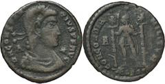 ANCIENT COINS Roman Imperial, Constantius II, FollisRoman ImperialConstantius II (324-361), Follis 350, Siscia mintObverse: diademed, draped and cuirassed bust right, A behind bust, star in right fiel