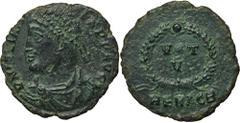 ANCIENT COINS Roman Imperial, Jovian, FollisRoman ImperialJovian (363–364), Follis 363–364, Heraclea mintObverse: pearl diademed, draped and cuirassed bust leftD N IOVIANVS P F AVGReverse: VOT V in tw