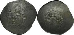 ANCIENT COINS Byzantine Empire, Manuel I Komnen, TrachyByzantine EmpireManuel I Comnenus (1143-1180), Trachy 1143-1180, Constantinople mintObverse: Mary seated on throne facing, MP-ΘΥ across fieldsRev