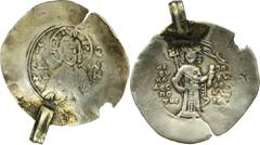 ANCIENT COINS Byzantine Empire, Manuel I Komnen, EL Aspron TrachyByzantine EmpireManuel I Comnenus (1143-1180), Trachy 1143-1180, Constantinople mintObverse: bust of Christ facing, IC-XC across fields