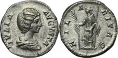 PREMIUM ANCIENT AND WORLD COINS Roman Imperial, Julia Domna, Denarius - ex. Michael Kelly CollectionEx. Baldwin's, Auction Auction C24007, lot 334.Ex. Michael Kelly Collection, Spink (18/11/1997) lot#