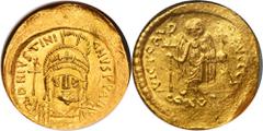 PREMIUM ANCIENT AND WORLD COINS Byzantine Empire, Justinian I, Solidus - GCN MS63Coin graded GCN with MS63 grade. Byzantine Empire Justinian I (527–565), Solidus 527-538, Constantinople mint Obverse: 