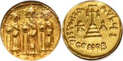 PREMIUM ANCIENT AND WORLD COINS Byzantine Empire, Heraclius, Heraclius Constantine and Heroclanas, Solidus - GCN AU50Coin graded GCN with AU50 grade. Byzantine EmpireHeraclius, Heraclius Constantine a